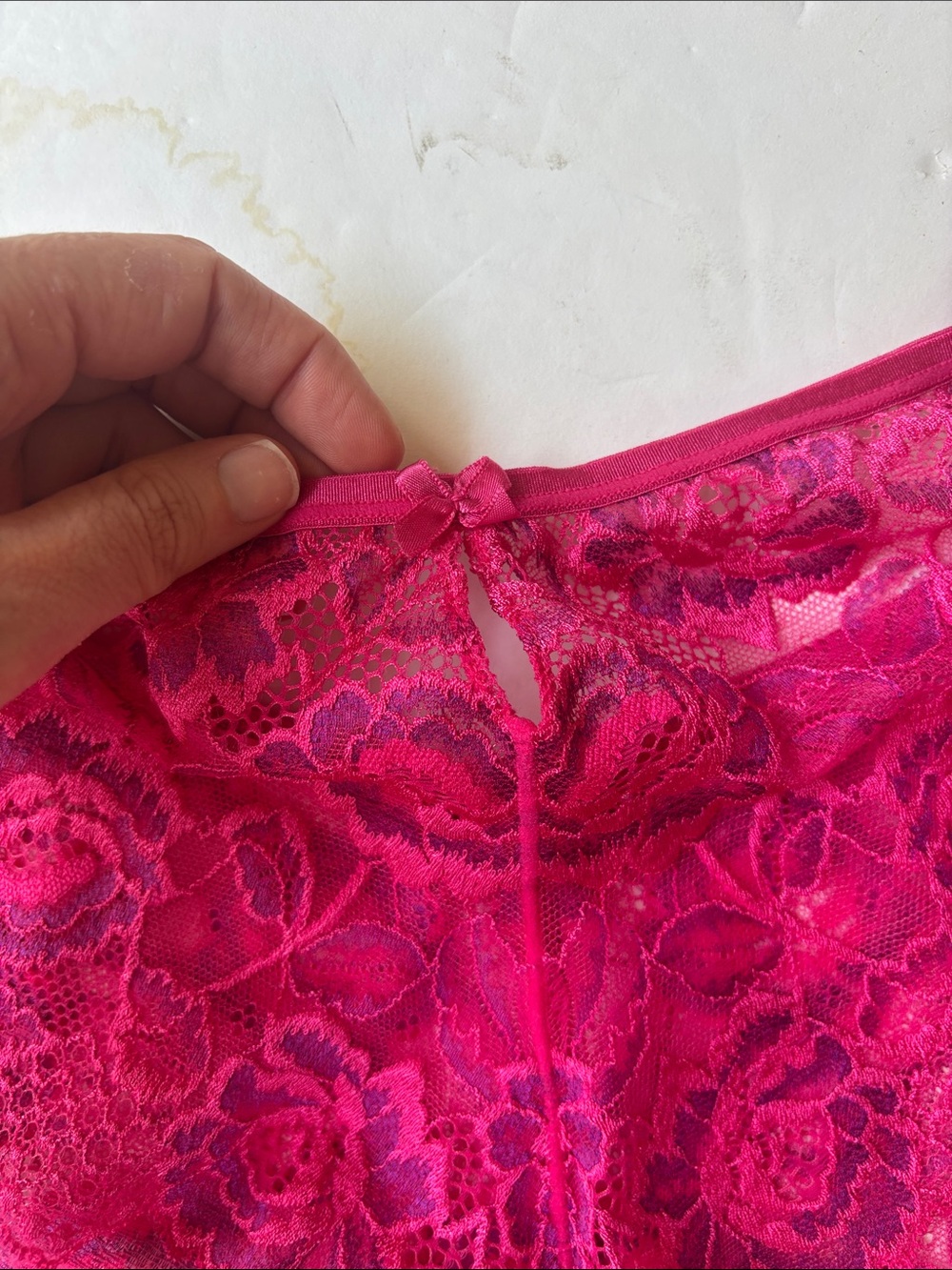 Vintage Y2K Pink Camisole Panty Set Lace Modal Barbie Sexy Milkmaid Babydoll XL - Picture 16 of 17